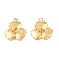 Echt 18 k vergoldet 304 Edelstahl Reize, Blume Reize, Ionenbeschichtung (ip), echt 18 k vergoldet, 14x13x1.7 mm, Bohrung: 1.4 mm