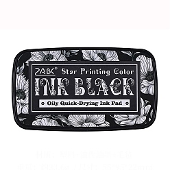 Черный Наборы штампов для пальчиковых чернильных подушечек, для ребенка поделки из бумаги художественное ремесло, скрапбукинга, прямоугольные, чёрные, 55x95x22 мм