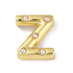 Letter Z Латунные подвески, без кадмия, без никеля и без свинца, с абс, Письмо ~ Z, Письмо Z, 20.5x17.5x6.5 мм, отверстие : 3.5 мм