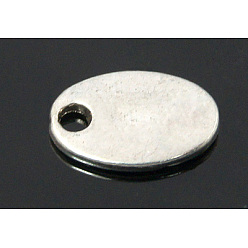 Античное Серебро Овальные тибетский стиль сплав очаровывает, без кадмия, без никеля и без свинца, античное серебро, 10x7x1.5 мм, отверстие : 1.5 мм