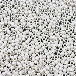 (DB0551F) Matte Sterling Plated MIYUKI Delica Beads, Cylinder, Japanese Seed Beads, 11/0, (DB0551F) Matte Sterling Plated, 1.3x1.6mm, Hole: 0.8mm, about 20000pcs/bag, 100g/bag