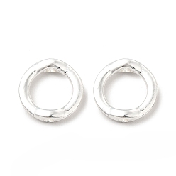 Серебро Длинные покрытые сплавом бусины, без кадмия, без никеля и без свинца, круглые, серебряные, 13x3.5 мм, отверстие : 1.6 мм, внутренний диаметр: 8.5 мм