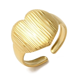 Настоящее золото 18K Ионное покрытие (ip) 304 открытые манжеты из нержавеющей стали для женщин, реальный 18 k позолоченный, 16 мм, регулируемый