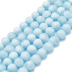 Каламин / гемиморфит Бусы из натурального гемиморфита, круглые, 8 мм, отверстие : 0.8 мм, около 48~52 шт / нитка, 15.35''~16.54'' (39~42 см)