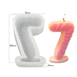 Number Силиконовые формы для свечей своими руками, изготовление украшений, для изготовления свечей, число, белые, число 7, 91x41x145 мм