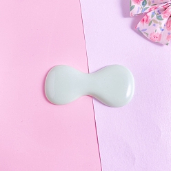 Аквамарин Непрозрачные кабошоны из смолы, бантом, аквамарин, 58x28 мм