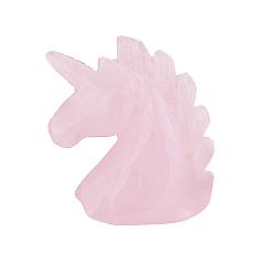 Розовый Кварц Натуральный розы украшения кварц дисплей, для украшения дома, единорог, 50x55 мм