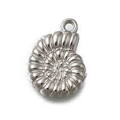 Shell Shape 304 прелести нержавеющей стали, очарование океанской темы, анти-тускнение, формы раковины, 13.5x9.5x2 мм, отверстие : 1.2 мм