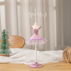 Violet Metal with Resin Earring Rack, Earrings Display Stand, Dress, Violet, 25x9.5cm