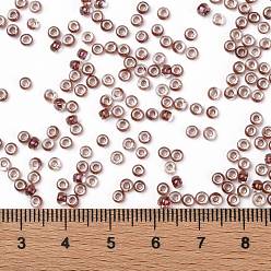 (186) Inside Color Luster Crystal/Terra Cotta Lined TOHO Round Seed Beads, Japanese Seed Beads, (186) Inside Color Luster Crystal/Terra Cotta Lined, 8/0, 3mm, Hole: 1mm, about 1110pcs/50g