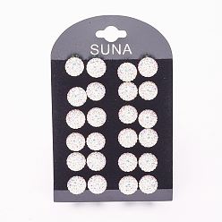 101_Хрусталь+AB Подарок для валентина для нее, 925 серьги из стерлингового серебра австрийского хрусталя, мяч серьги, круглые, 101 _crystal + AB, 12 мм