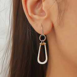 Платина Цинковый сплав мотаться, двухцветная слеза, платина, 34x14 мм