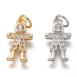 (52) Непрозрачная лаванда Латунные микропаве прозрачные подвески с фианитом, долговечный, с целью перехода в кольце, человек, разноцветные, 15x8x2.5 мм, Перейти кольцо: 5x1 мм, 3 мм внутренним диаметром