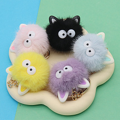 (52) Непрозрачная лаванда Брелок из плюша, кошка, разноцветные, 11 см