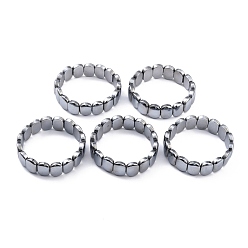 Терагерцовый камень Овальный эластичный браслет из бусин из натурального терагерцового камня, браслет с драгоценными камнями для мужчин и женщин, внутренний диаметр: 2-3/8 дюйм (5.9 см)