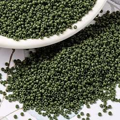 (RR501) Непрозрачный Цвет Авокада Миюки круглые бусины рокайль, японский бисер, 15/0, (rr 501) непрозрачный авокадо, 15/0, 1.5 мм, отверстия : 0.7 mm, около 250000 шт / фунт