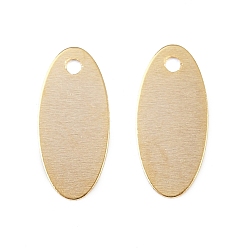 Настоящее золото 24K Латунь прелести, без кадмия и без свинца, овальные, реальный 24 k позолоченный, 12x5.5x0.3 мм, отверстие : 1.2 мм