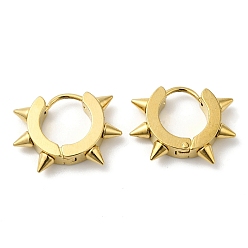 Золотой Вакуумное покрытие pvd 201 серьги-кольца из нержавеющей стали с шипами 304 штифтами из нержавеющей стали, золотые, 18x4 мм