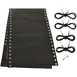 Черный Сменная ткань для складного пляжного стула из полиэфирного волокна, чёрные, 1560x430x4 мм