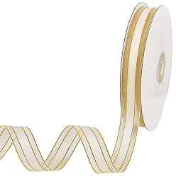 Белый 1рулонная полиэфирная лента, кружевной отделкой, аксессуары для одежды, белые, 5/8 дюйм (15 мм), около 50.00 ярдов (45.72 м) / комплект