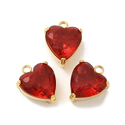 Рубин 304 Подвески из нержавеющей стали со стразами, ионное покрытие (IP), сердце, рубин, 13.5x10.5x7 мм, отверстие : 1.6 мм