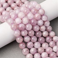 Кунсайт Природные кунцит бисер нитей, круглые, 8 мм, отверстие : 1 мм, около 46~49 шт / нитка, 15.35~15.75'' (39~40 см)