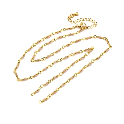 Солнечный Камень Цепи латуни ожерелье решений, с натуральным солнечным камнем, стойки покрытие, долговечный, реальный 18 k позолоченный, 18.82 дюйм (47.8 см)