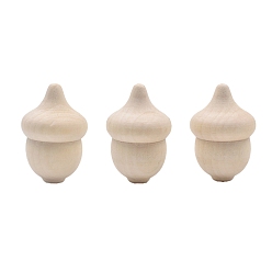 Кукурузный Шелк Необработанный деревянный желудь, для детской живописи, цвет колоса кукурузы, 3.6x2.4 см