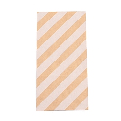 Tan Kraft Paper Bags, No Handles, Storage Bags, White Stripe Pattern, Wedding Party Birthday Gift Bag, Tan, 17.8x9x6.2cm