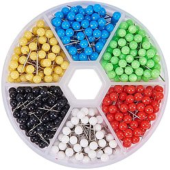 (52) Непрозрачная лаванда 304 штыри для шариковой головки из нержавеющей стали, с акриловой, разноцветные, 15x4 мм