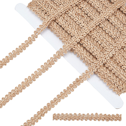 Цвет Древесины 20m плетеная мешковина лента, гессеновая лента, джутовый шпагат, для изготовления ювелирных изделий и украшения дома, деревесиные, 3/8 дюйм (11 мм)