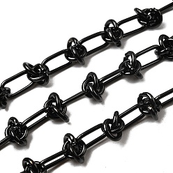Черный 304 звенья узловой цепи из нержавеющей стали, несварные, вакуумное покрытие pvd, чёрные, 11.5x6x1.2 мм