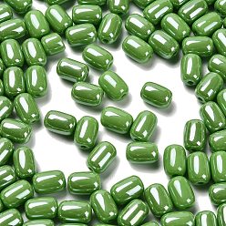 Средний Морско-зеленый Непрозрачные стеклянные бусы, овальные, средний морской зеленый, 9x6 мм, отверстие : 1.5 мм, 825 шт / фунт
