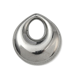 Нержавеющая Сталь Цвет 304 подвески из нержавеющей стали, пухлая слезинка, цвет нержавеющей стали, 20.5x19x4 мм, отверстие : 8.5x6 мм