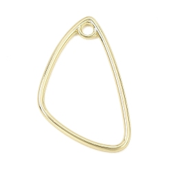 Golden Alloy Pendants, Triangle Charms, Rack Plating, Cadmium Free & Nickel Free & Lead Free, Golden, 35.5x23x1.5mm, Hole: 2.5mm