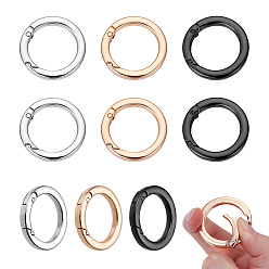 (52) Непрозрачная лаванда 9шт 3 цвета сплава пружинные затворные кольца, разноцветные, 34.5x4.5 мм, 3 шт / цвет