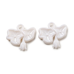 Белый Непрозрачные акриловые подвески, , белые, 23.5x26x5 мм, отверстие : 3 мм, Около 438 шт / 500 г