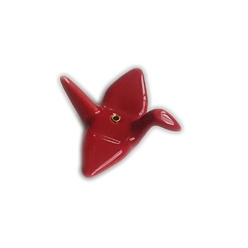 Red Ceramic Incense Burners Holder, Aromatherapy Furnace Home Decor, Red, 60x55x30mm