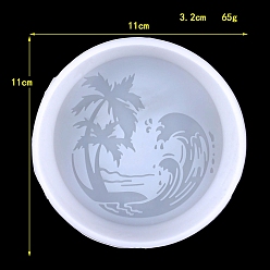 Плоский Круглый Пищевые силиконовые формы, формы помады, для украшения торта поделки, цвет шоколада, конфеты, УФ-смола и эпоксидная смола, белые, плоско-круглые, 110x31 мм