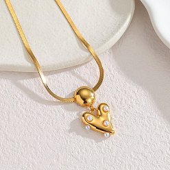 Золотой Подвески в виде сердца из нержавеющей стали ко Дню святого Валентина, белые, золотые, 304 дюйм (16.93 см)