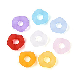 (52) Непрозрачная лаванда Матовые прозрачные акриловые бусины, волнистый край, разноцветные, 12x4 мм, отверстие : 4.5 мм, Около 2083 шт / 500 г