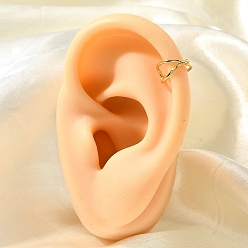 Золотой 925 женские серьги-каффы из стерлингового серебра, золотые, 9.5x8.5x5~5.5 мм