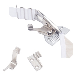 Platinum Iron Sewing Machine Binder, Flat Seam Binder Attachment Folder, for Industrial Sewing Machines, Platinum, 129x64x40mm