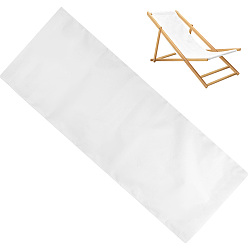 White 1Pc Canvas Beach Chair Replacement Fabric, Rectangle, White, 1200x435x2mm