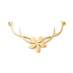 Цветок 304 подвески из нержавеющей стали, волнистые прелести, золотые, цветок, 22x40.5x1 мм, отверстие : 1.2 мм