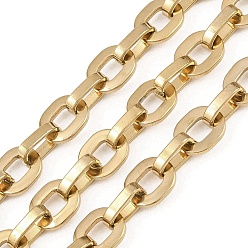 Настоящее золото 18K 201 цепи овальные из нержавеющей стали, ионное покрытие (ip), несварные, с катушкой, реальный 18 k позолоченный, ссылка: 10.5x8.5x1.5мм и 10x6.5x2.5мм