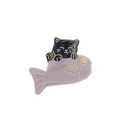 чертополох Ацетат целлюлозы с заколками для волос с железными когтями, сом, чертополох, 65x73 мм