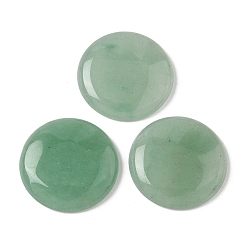 Зеленый Авантюрин Естественный зеленый авантюрин кабошонов, плоско-круглые, 20~23x3.5~5 мм