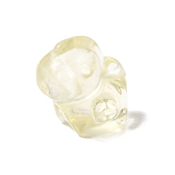 Лимонный Кварц Натуральные резные бусины из лимонного кварца, лошадь с монетой, 16.5~17x14.5~15.5x11.5 мм, отверстие : 1.5 мм