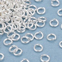Посеребрённый Покрытие стойки латунными перемычками, открытые кольца прыжок, долговечный, 925 серебро покрытием, 3x0.6 мм, внутренний диаметр: 1.8 мм